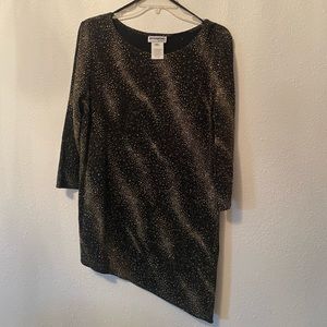 Black blouse with gold